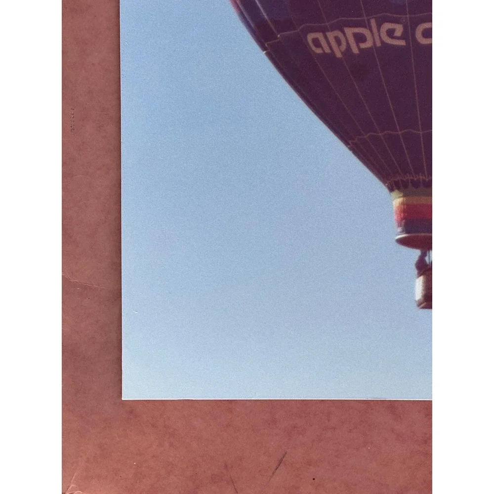 Vintage Apple Computer Rainbow Logo Hot Air Balloon Original Photo Print 1981